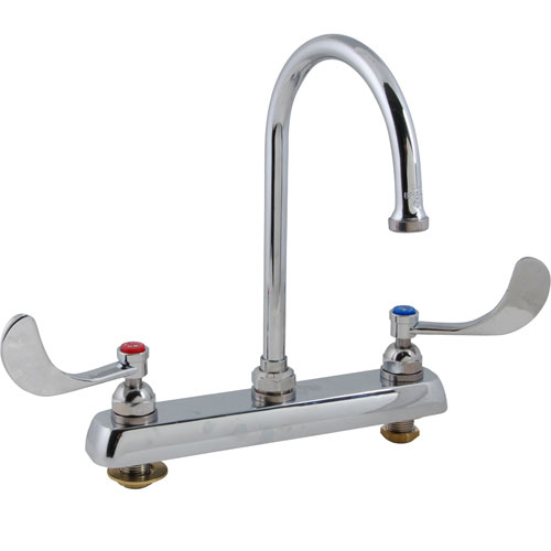 (image for) T&S Brass -1146 FAUCET, 8"DK , GSNK,WRSTBLD HANDLE